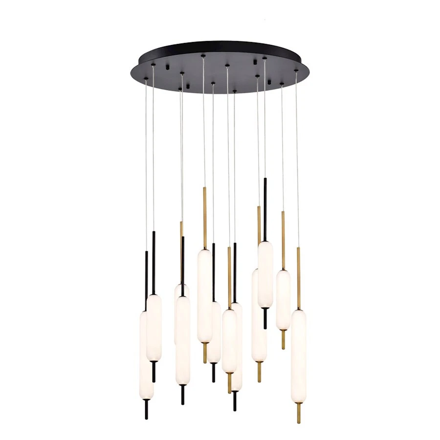 Eurofase Cumberland 12-Light Round LED Chandelier, Mixed/Opal - 37235-031 - Image 1 of 1