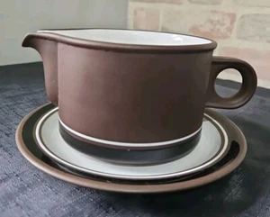 Hornsea Contrast Sauce / Gravy Jug & Saucer - Picture 1 of 9