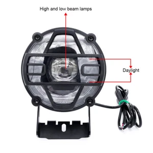 2 in 1 36V-48V E-Bike Frontlicht Scheinwerfer mit Hupe für Elektrofahrrad Roller - Bild 1 von 8