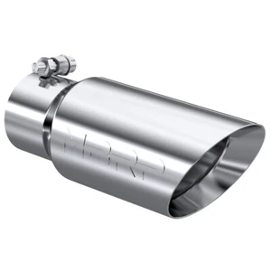 MBRP T5156 Stainless Steel Dual Wall Angled Round 3 inch Universal Exhaust Tip - Picture 1 of 3