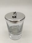 highgrove shot glass with silverplated lid and feather made in sheffield