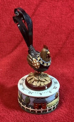Vintage Ceramic Rooster / Chicken 60 Min Kitchen Timer. Farm Country Decor - Image 1 of 4