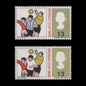 Great Britain 1966 (Variety) 1s3d World Cup Football ordinary missing blue - Picture 1 of 1