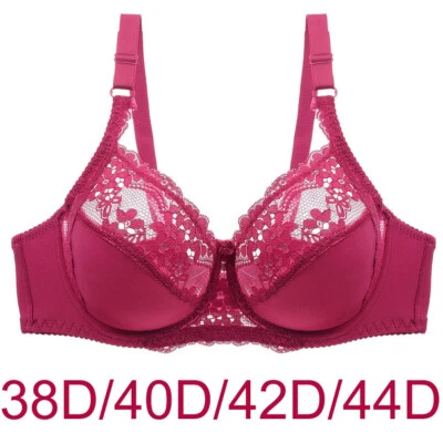 Hot Womens Bra Sexy Lingerie Unpadded Lace Brassiere Bras Underwear 40D 42D 44D - Image 1 of 4