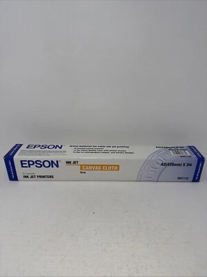 Epson Canvas Cloth A2 Ink Jet Printing Cloth/Paper Roll S041132 NEW and SEALED - Image 1 of 4