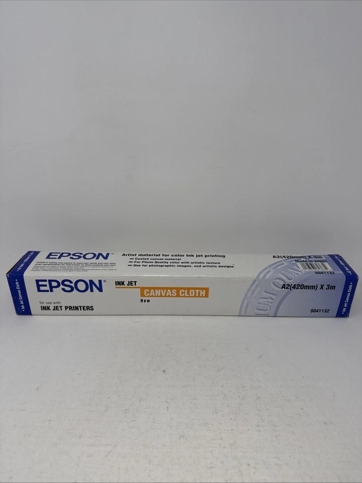 Epson Canvas Cloth A2 Ink Jet Printing Cloth/Paper Roll S041132 NEW and SEALED - Image 1 of 4