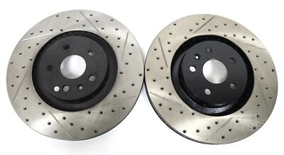 2010-2015 Camaro CTS-V  StopTech Rear Drilled & Slotted Rotors 127.62119R NEW - Image 1 of 4