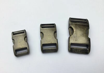 ANDERE Chiusura a scatto in metallo pregiato alluminio ottone anticato 25 mm