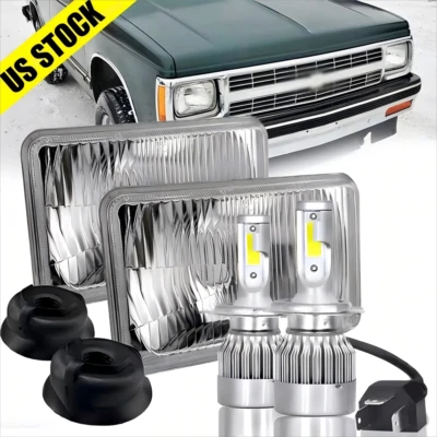 Faros LED de haz alto bajo de 4x6 pulgadas 2 piezas para Chevy S10 Blazer 1994 1995 1996 1997 Foto 1 de 4