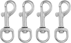 4PCS Stainless Steel Swivel Eye Bolt Flagpole Snap Hook, Flag Snap Clips for Rop - Picture 1 of 12