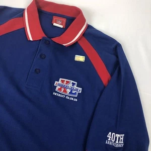 NFL Super Bowl 40th Anniversary Game Polo Shirt Large Color Block XL - Picture 1 of 12