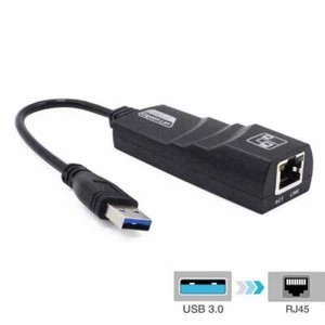 Adaptador de red USB 3.0 a Gigabit Ethernet a RJ45 Lan 10/100/1000Mbps para PC - Imagen 1 de 5