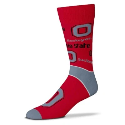 Ohio State University OSU Buckeyes End to End Big Logo Pair Socks FBF Size OSFM - Image 1 of 4