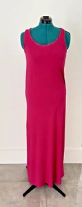 Tommy Bahama Rayon Knit with Silk Trim Racerback Maxi Dress Pink Size Medium - Picture 1 of 6