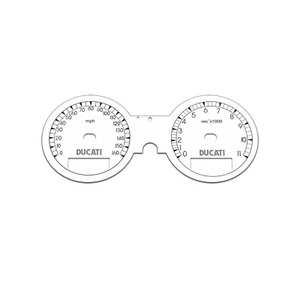Caras de calibre blanco Ducati Monster Sport Classic MPH - Imagen 1 de 1