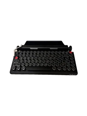 Qwerkywriter Typewriter USB/Bluetooth Mechanical Wireless Keyboard Working Black - Image 1 of 4