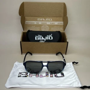 BAJIO Sunglasses 12 SOUTH Blue Sky Gloss Large Frame Gray Poly Lens NEW Warranty - Picture 1 of 7