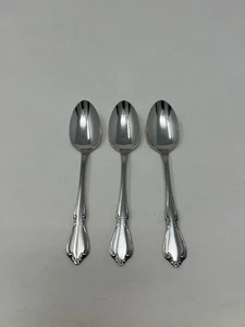 3 Stück Oneida CHATEAU Edelstahl Oneidacraft Deluxe Teelöffel Set glänzend Löffel - Bild 1 von 3