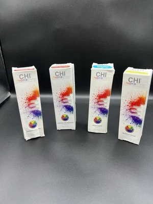 Lote de cabello semipermanente CHI ChromaShine intenso audaz - rojo, naranja, verde, amarillo Foto 1 de 4
