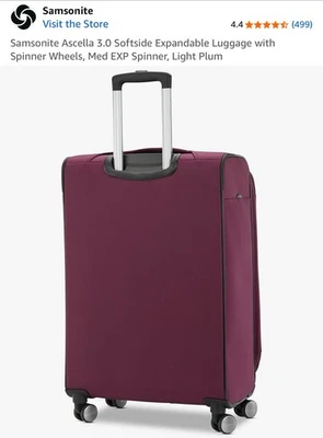 Samsonite Ascella X 25" Expandable Luggage Spinner Wheels - Plum (1319831705) - Image 1 of 3