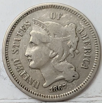 1867 3 Cent Nickel - Image 1 of 2