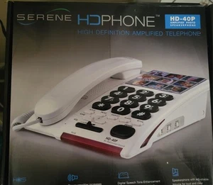 Serene Innovations HD-40P High Def Wzmocniony telefon fotograficzny HD-40P NOWY W PUDEŁKU - Zdjęcie 1 z 2