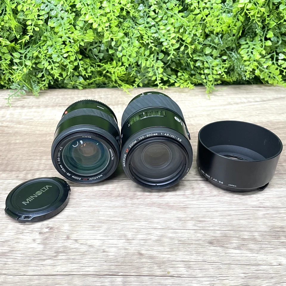 Lot of 2 Minolta Maxxum AF 35-105mm F/3.5-4.5 & 100-300mm F/4.5-5.6 New Type - Image 1 of 4