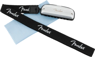 Armónica diatónica Fender Blues Junior 8 agujeros, llave de G con tela y cordón Foto 1 de 4