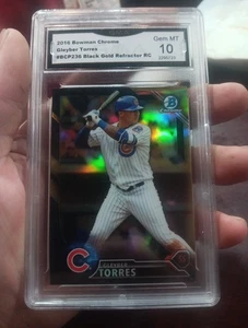 2016 Bowman Chrome Prospects #236  Gleyber Torres Black And Gold Refractor... - Picture 1 of 2