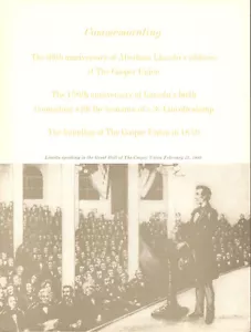 #1114-C1 First Day Ceremony Program 3c Lincoln Sesquicentennial w/FDC - Bild 1 von 1