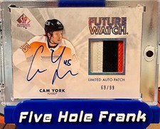 2021-22 SP Authentic Cam York Retro Future Watch Auto Patch /99 #RFWAP-CY