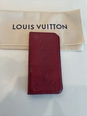 Funda para teléfono inteligente LOUIS VUITTON Ann Platt Folio iPhone X / XS roja 71004 Foto 1 de 4