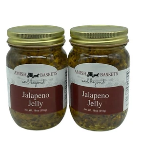 Jalea Amish Jalapeño No OGM Vegana Todo Natural - 18 OZ - 2 Frascos - Imagen 1 de 6