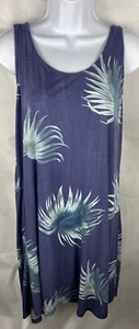 Lagaci Women's Bathing Suit Cover Up Blue Leaves Spagetti Straps Beads Size XL - Picture 1 of 6