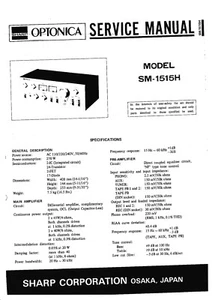 Manual de servicio instrucciones para Sharp SM-1515 H - Imagen 1 de 1