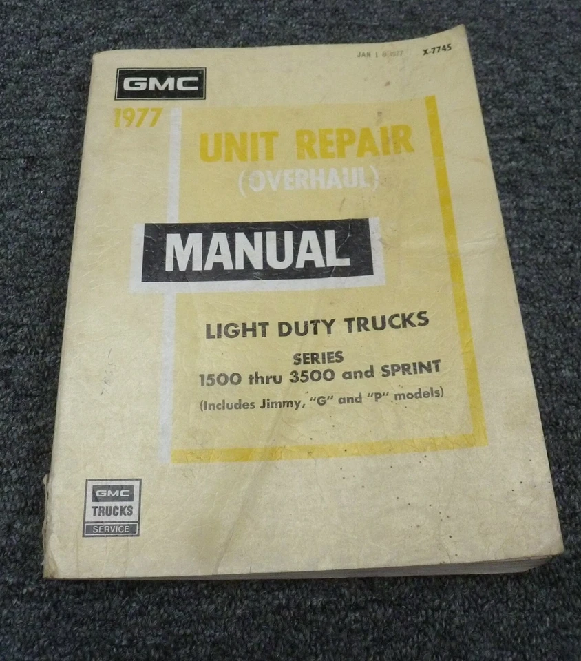 GMC G1500 G2500 G3500 1977 furgoneta motor revisión manual de servicio Foto 1 de 1
