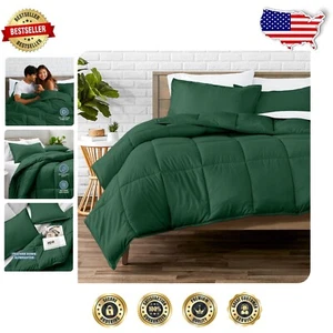 Luxury Hydro-brushed King Comforter Set - Lightweight Goose Down Alternative - Picture 1 of 12
