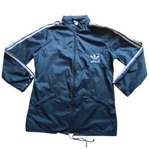ADIDAS Vintage Damen Jacke Windbreaker Outdoor Regenjacke Gr 42 Retro Navy - Bild 1 von 3