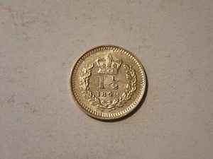 1842 GREAT BRITAIN SILVER 1 1/2 PENCE QUEEN VICTORIA Almost UNCIRCULATED CONDITn - Picture 1 of 2