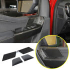 For 2021-2023 Ford F150 F-150 Carbon Fiber look Front&Rear Door Panel Cover Trim