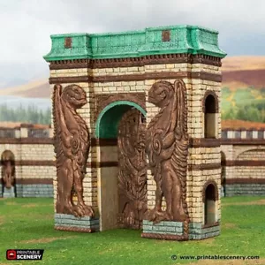 Warlock Wyrmway Gate, Wargaming e terreno RPG, scenario D&D, terreno fantasy - Foto 1 di 6