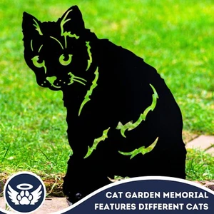 Cat Garden Memorial Stone Personalised Grave Plaque Marker Statue Ashes Urn Gift - Picture 1 of 86