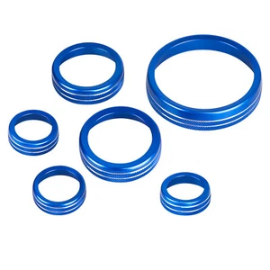 Anillo de ajuste de perilla de interruptor de faro de aire acondicionado azul para Ford Bronco 2/4 puertas - Imagen 1 de 7