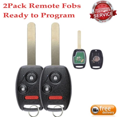 2 Car Key Fob Entry Remote For 2007 2008 2009 2010 2011 2012 2013 Honda CRV CR-V - Image 1 of 4