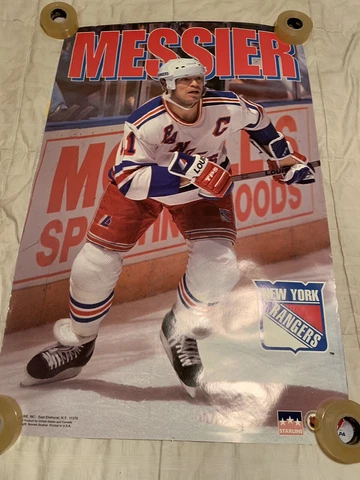 NY Rangers Mark Messier Captain Vintage NHL Poster 1994 Cover