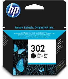 Cartucho de tinta para impresora HP302 negro original HP F6U66AE - Imagen 1 de 1