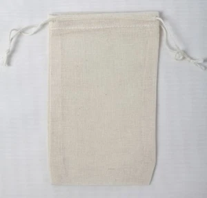 Made in the USA 3x5 double drawstring muslin bags - Picture 1 of 14