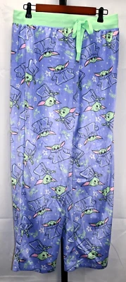 Pantalones de pijama para dormir Star Wars Mandalorian para mujer talla M púrpura y lima nuevos con etiquetas Foto 1 de 3