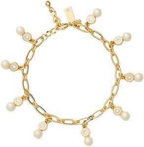 Kate Spade New York Women's 16k Gold Plated Pearly Delight Charm Bracelet