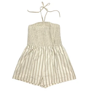 The Get Womens Size L Cross-Neck Romper Striped Multi - Picture 1 of 10